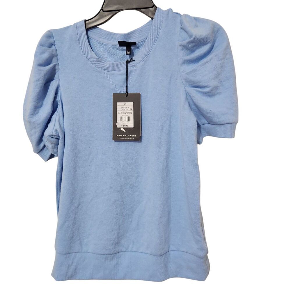Who What Wear Blue Top And Black Leggings Size XS 2Pcs!! - Picture 2 of 11